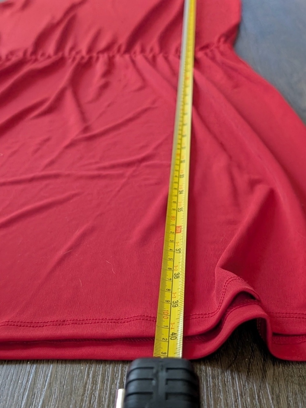 Talbots Red Sleeveless Gathered-Waist Midi Dress - Picture 3 of 5
